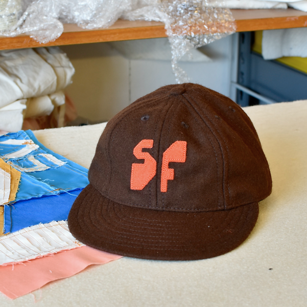 Jeffrey Sincich 8-Panel SF Hat -- brown– Tilted Brim