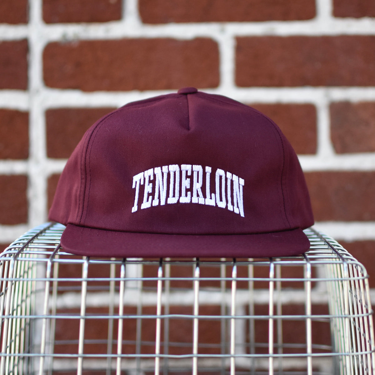 Tenderloin Arch Snapback Hat -- burgundy