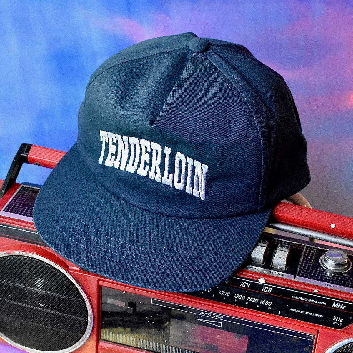 Tenderloin Arch Snapback Hat -- navy